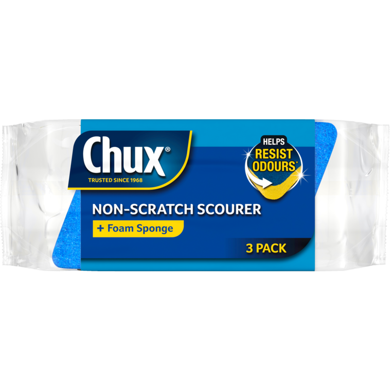 Chux Non Scratch Foam Scouring Sponges 3pk