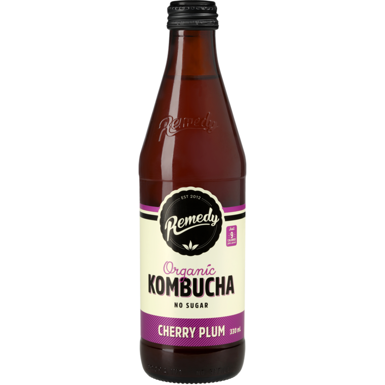 Remedy Organic Cherry Plum Kombucha 330ml