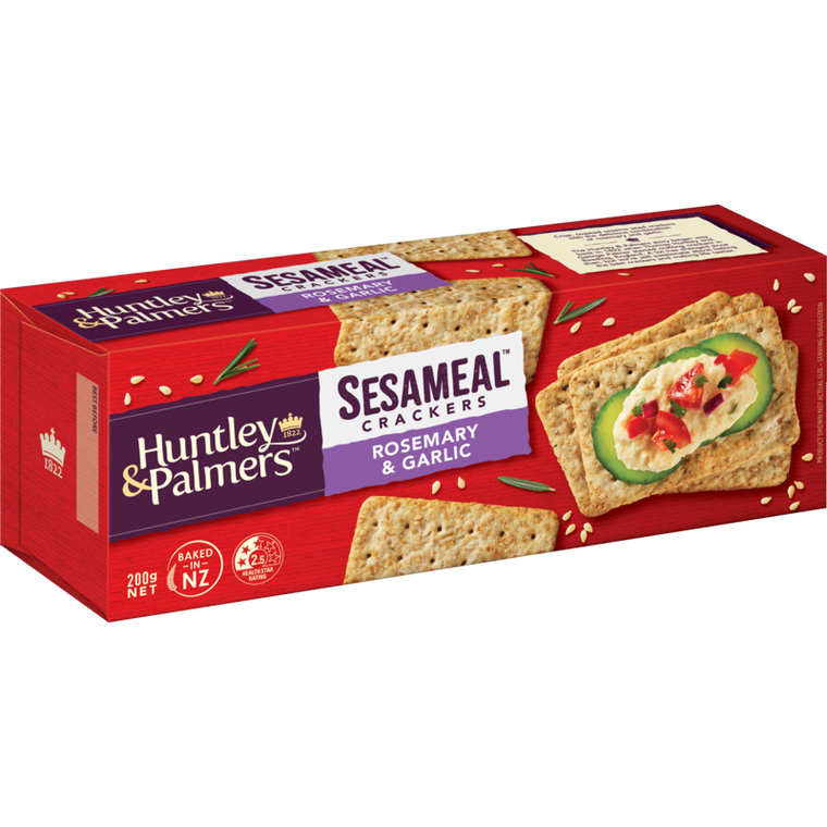 Huntley & Palmer Sesameal Rosemary Garlic Crackers 200g