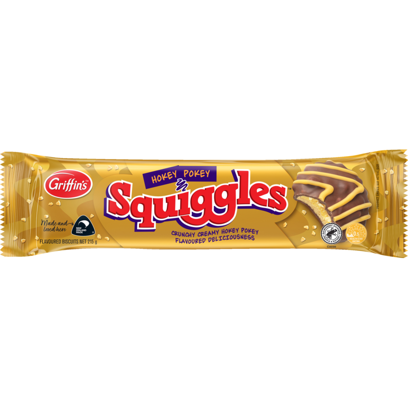 Griffins Squiggles Hokey Pokey Biscuits 215g