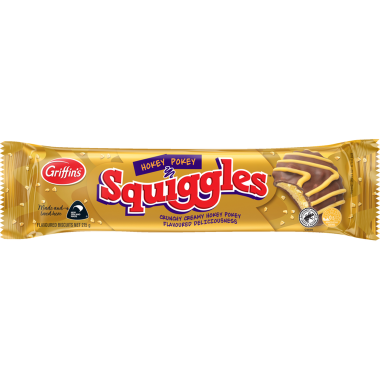 Griffins Squiggles Hokey Pokey Biscuits 215g