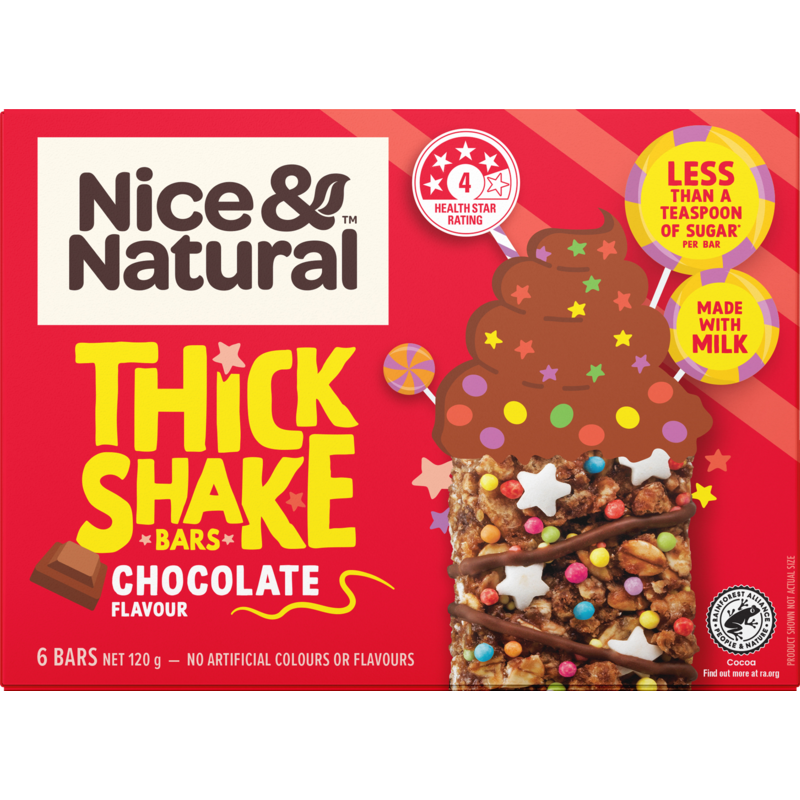 Nice & Natural Thick Shake Chocolate Bars 6pk 120g