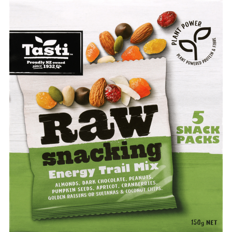 Tasti Raw Snacking Energy Trail Mix 5pk 150g