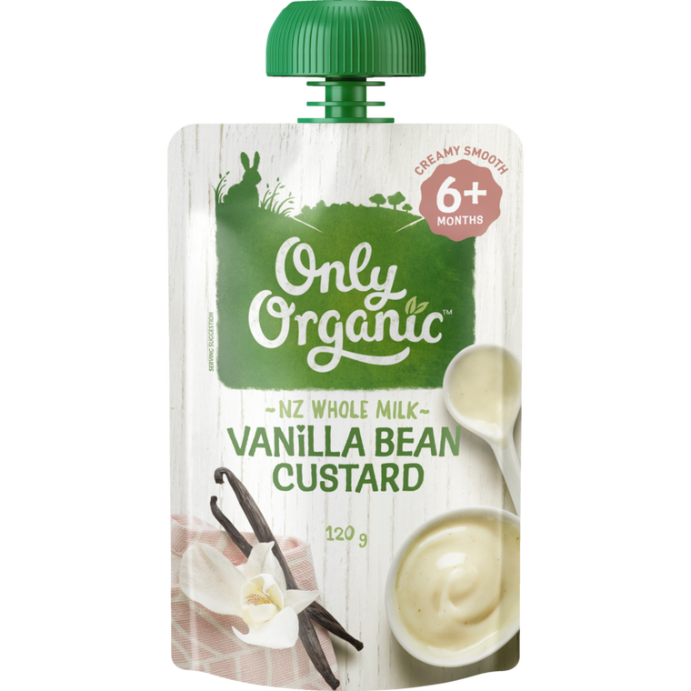 Only Organic 6mth+ Vanilla Bean Custard 120g