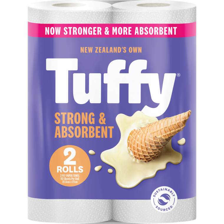 Tuffy White Paper Towels 2ply 2pk