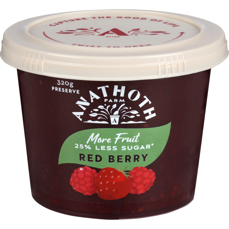 Anathoth Farm Less Sugar Red Berry Jam  320g