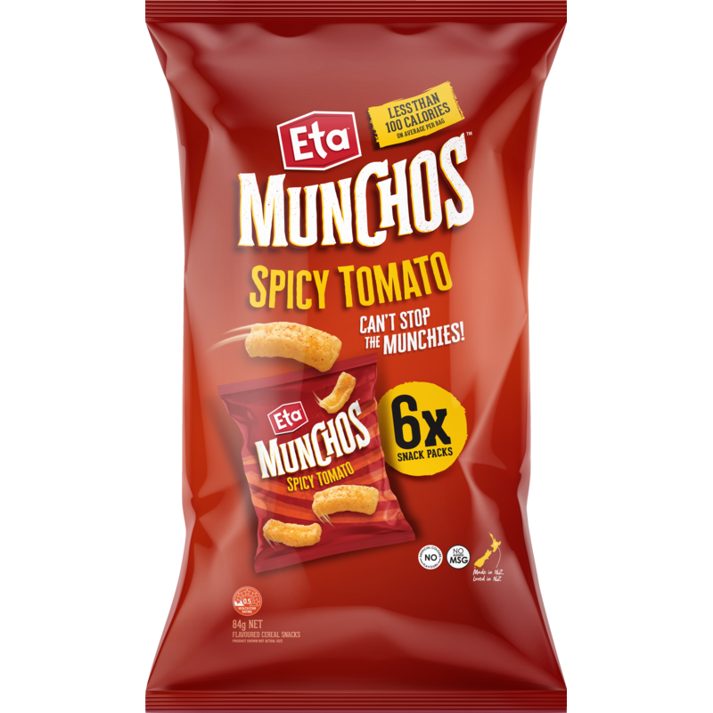 Eta Munchos Spicy Tomato Snack Packs 6pk 84g