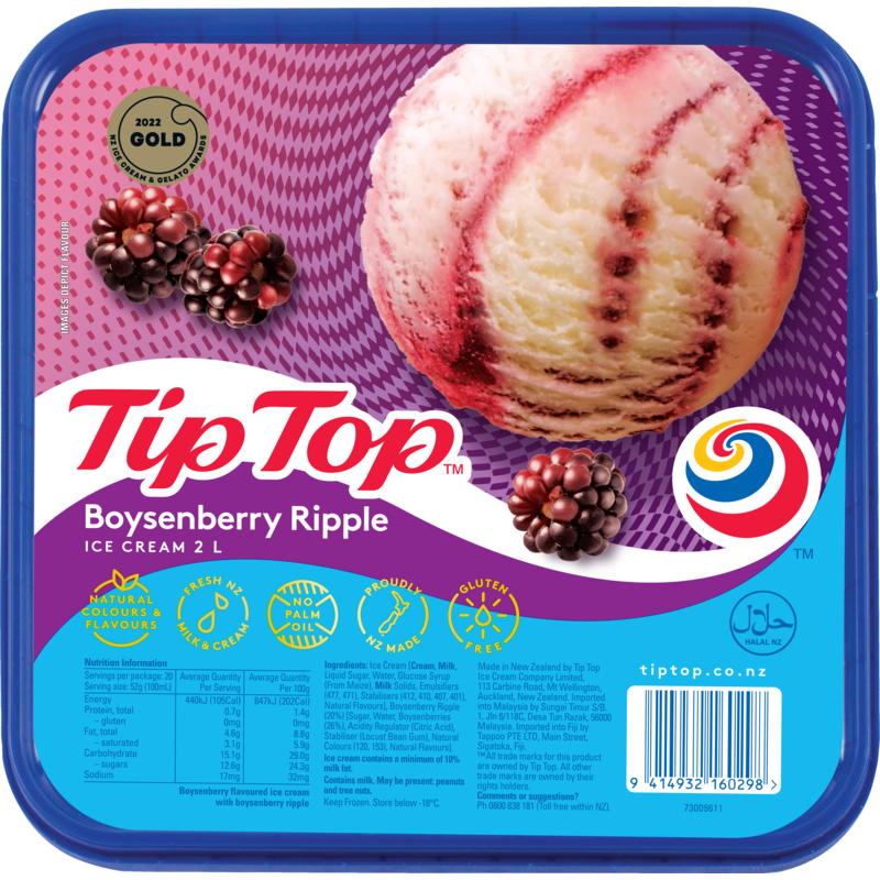 Tip Top Boysenberry Ice Cream 2L