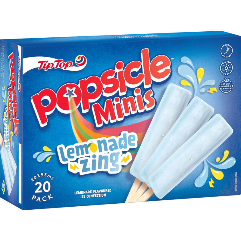 Tip Top Popsicle Mini Pops Lemonade 20pk