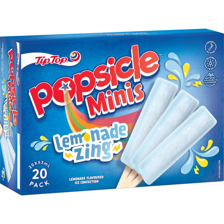 Tip Top Popsicle Mini Pops Lemonade 20pk