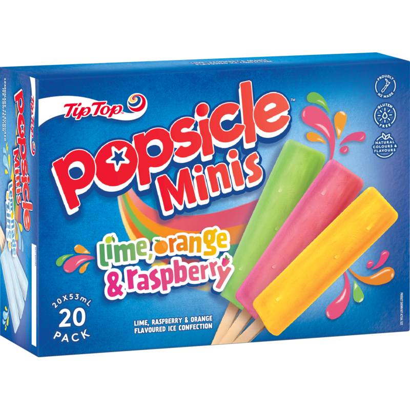 Tip Top Popsicle Mini Pops Mixed 20pk