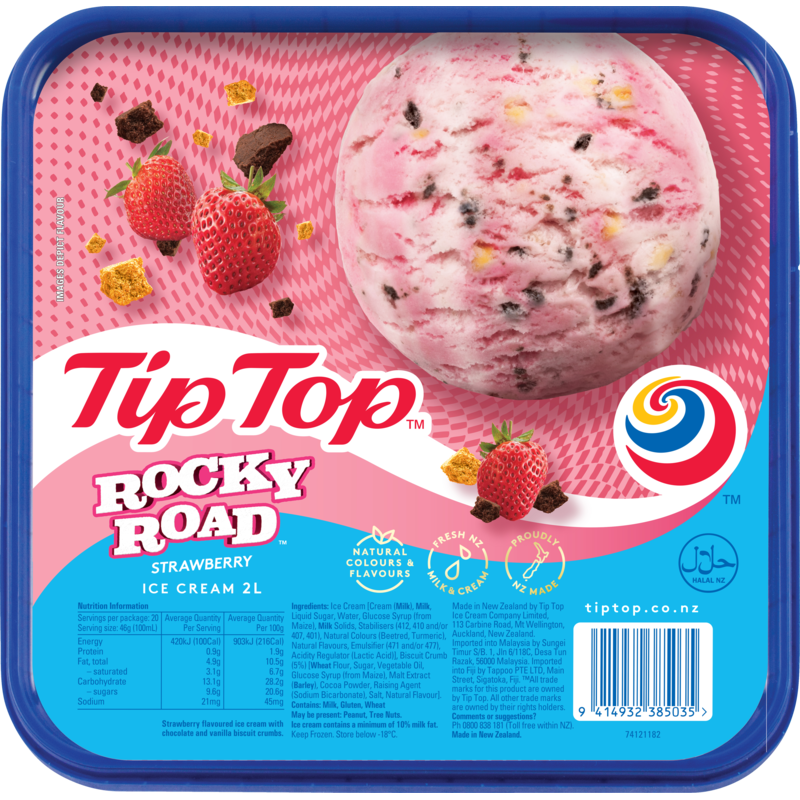 Tip Top Rocky Road Strawberry Ice Cream 2L