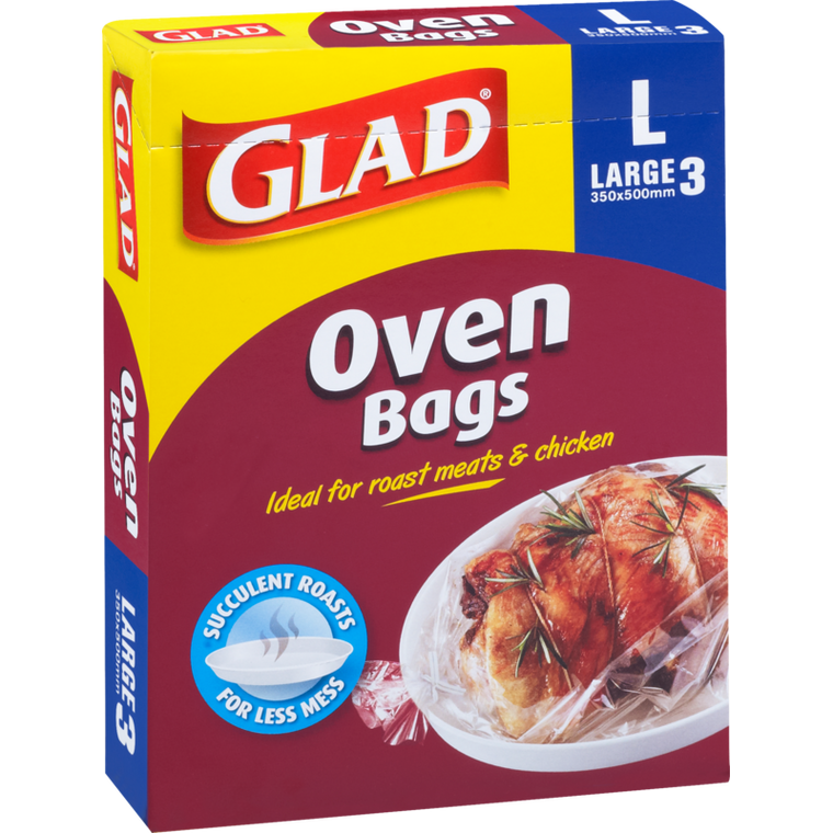 Glad Oven Bags Large 3pk 350mm x 500mm