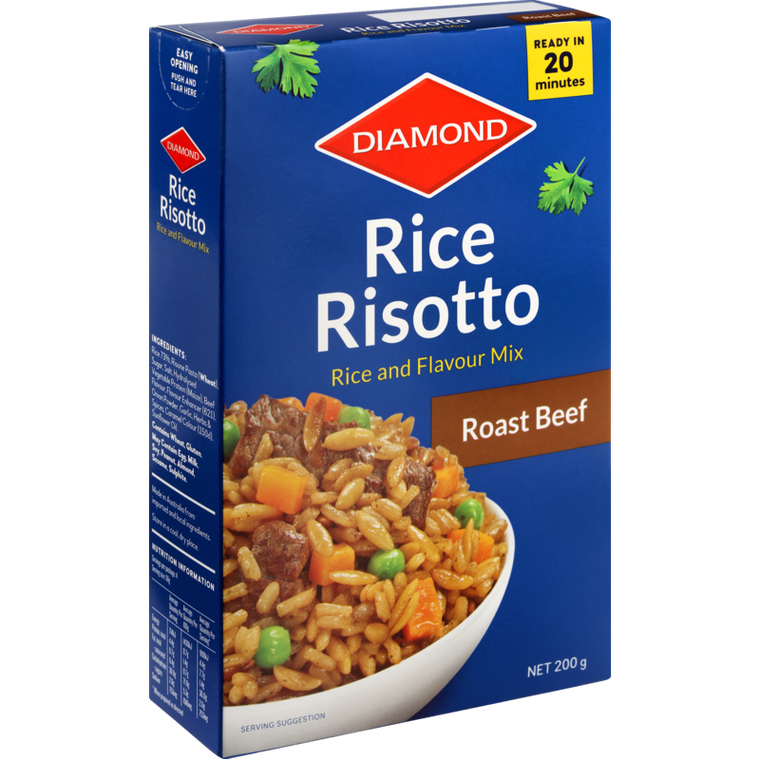 Diamond Rice Risotto Rice Dish Roast Beef 200g