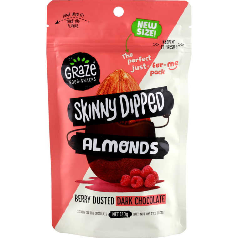 Graze Skinny Dipped Almonds Berry Dusted 130g