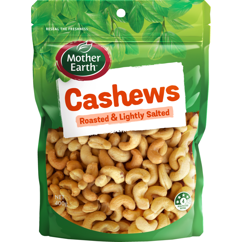 Mother Earth Roasted & Salted Cashews 400g