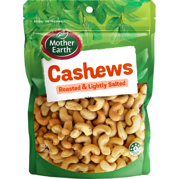 Mother Earth Roasted & Salted Cashews 400g