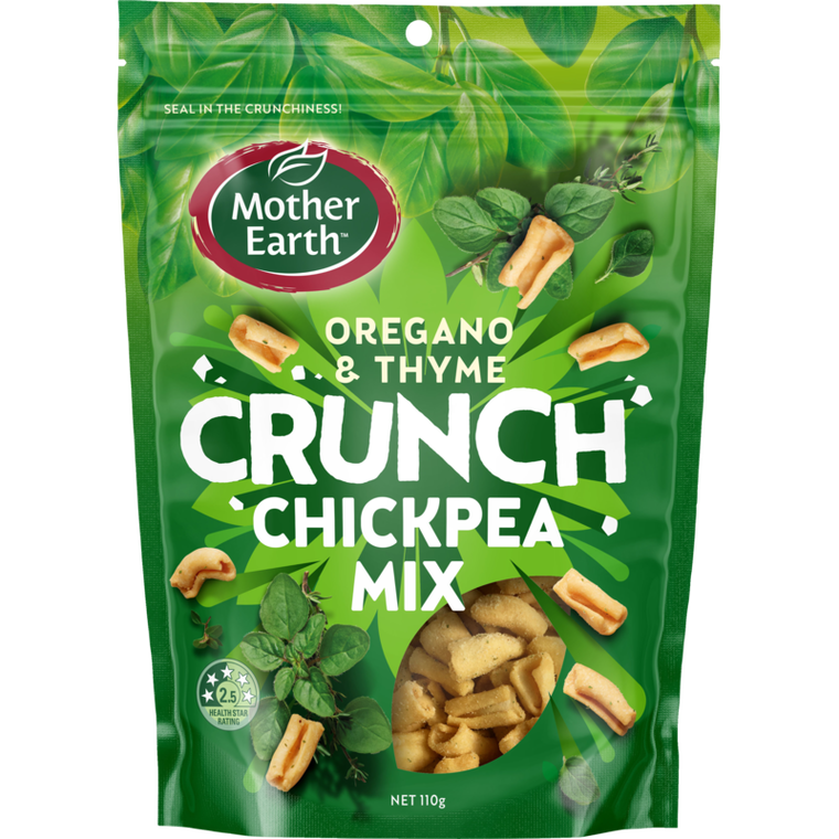 Mother Earth Oregano & Thyme Chickpea Snacks 110g