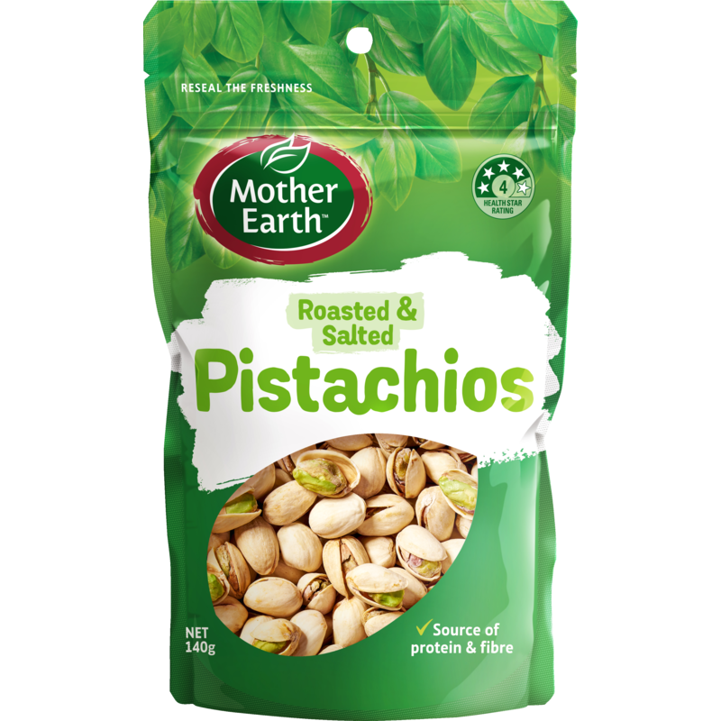 Mother Earth Roasted & Salted Pistachios 140g