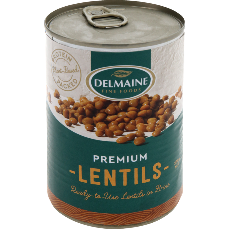 Delmaine Premium Lentils in Brine 390g