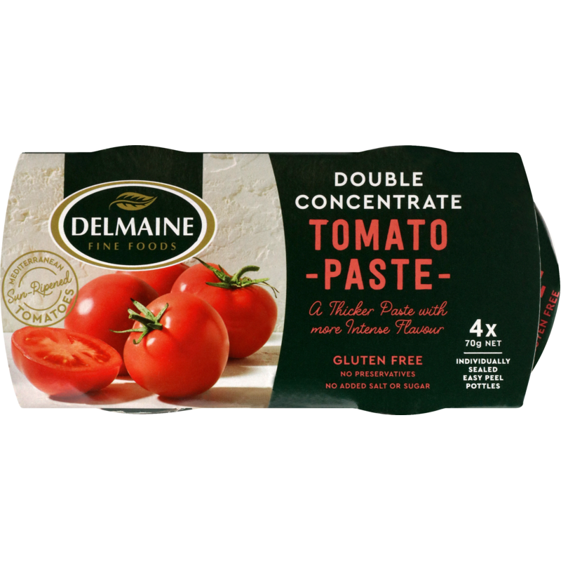 Delmaine French Tomato Paste 4 x 70gm