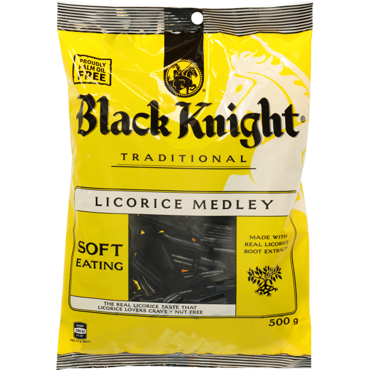 RJs Black Knight Traditional Licorice Medley 500g