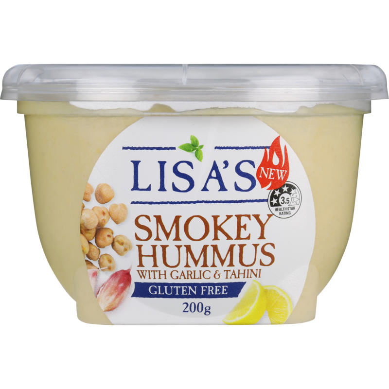 Lisa's  Hummus Smokey with Garlic & Tahini 200g