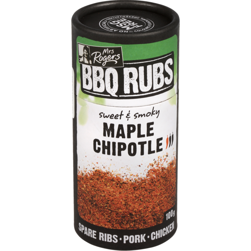 Mrs Rogers BBQ Rubs Maple Chipotle 100g