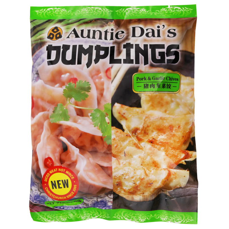 Auntie Dai's Pork & Garlic Chives Dumplings 600g