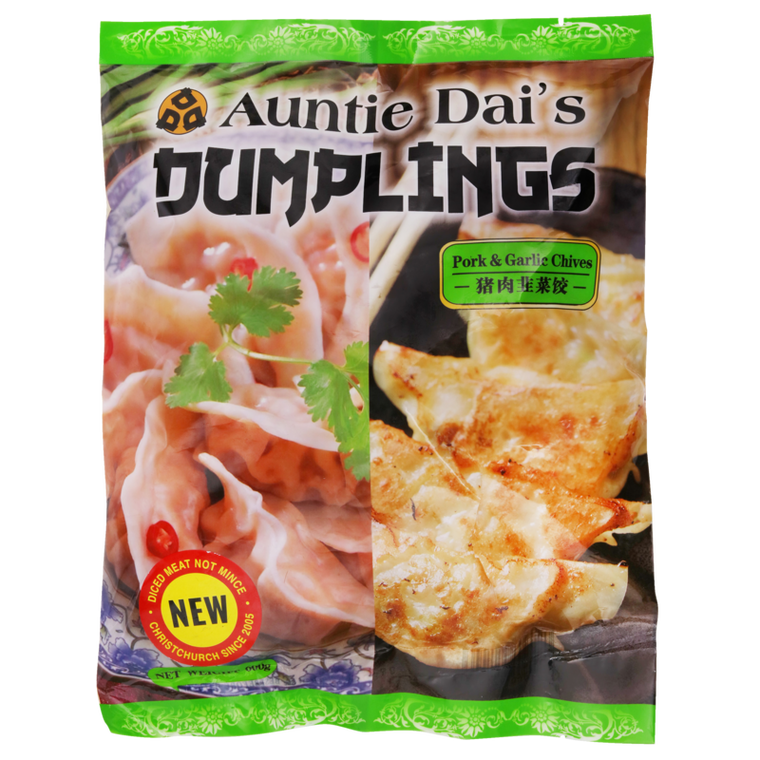 Aunty Dai's Pork & Garlic Chives Dumplings 600g
