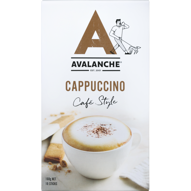 Avalanche Cafe Style Sachets Cappuccino 10pk 160g