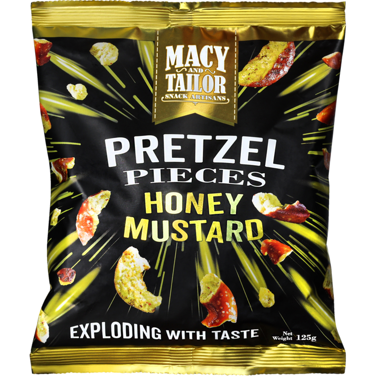 Macy & Tailor  Honey Mustard Pretzel Pieces 125g