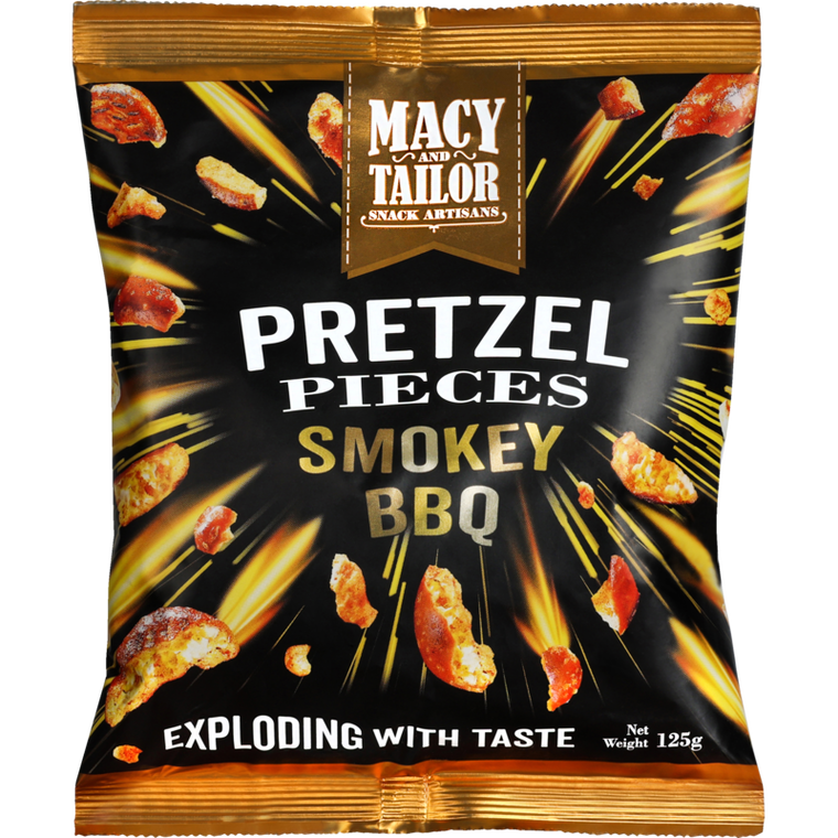 Macy & Tailor Smokey BBQ Pretzel Pieces 125g