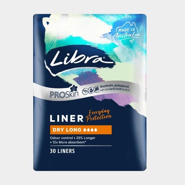 Libra Proskin Dry Long Sanitary Liners 30pk