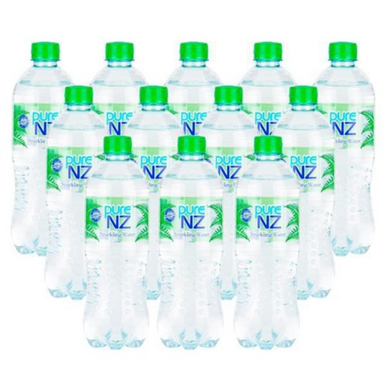 Pure NZ Sparkling Water 12pk 600ml
