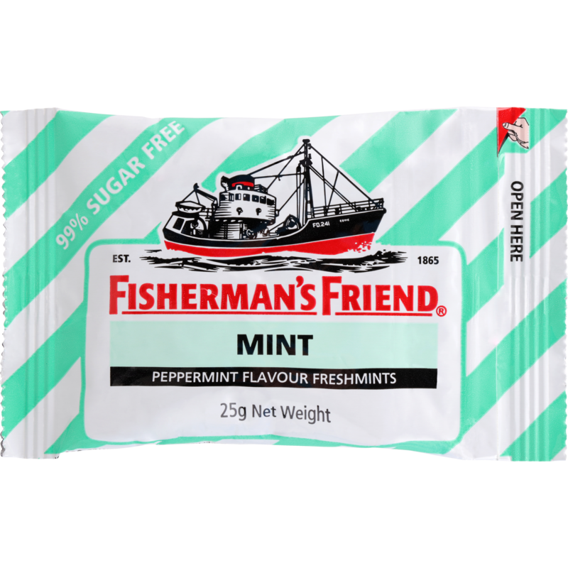 Fishermans Friend Sugar Free Fresh Mint Flavour Menthol Lozenges 25g