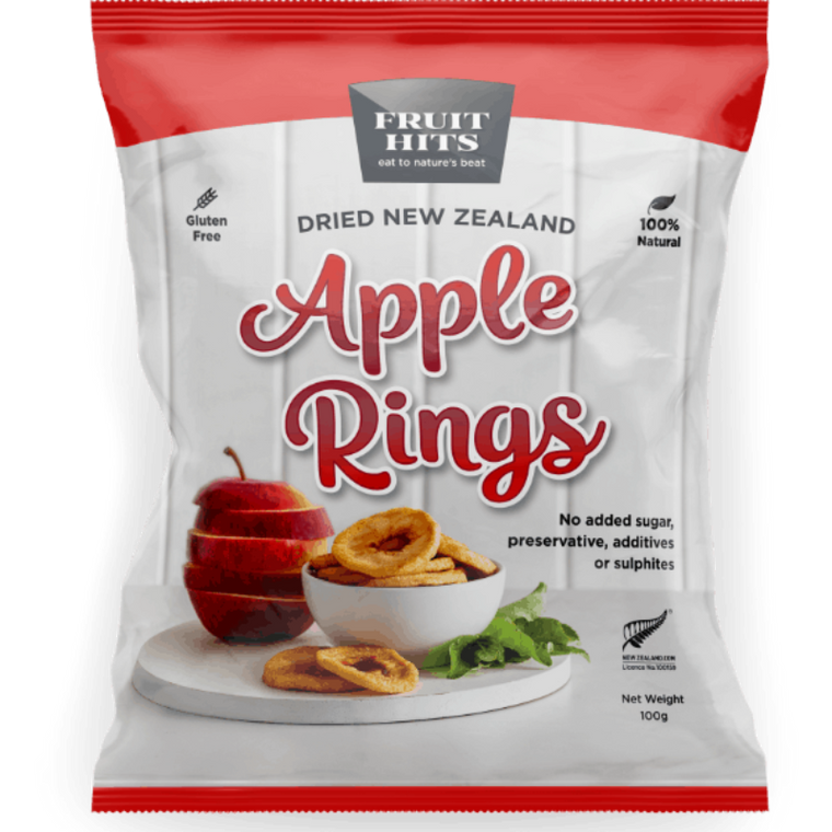 Fruit Hitz New Zealand Dried Apple Rings 100g