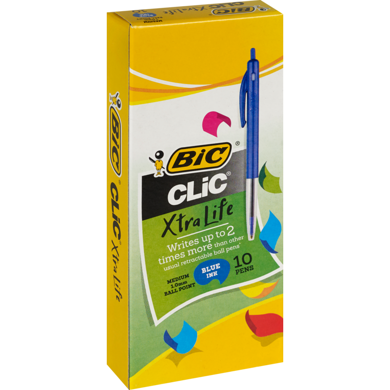 Bic Clic Pens Blue 10pk