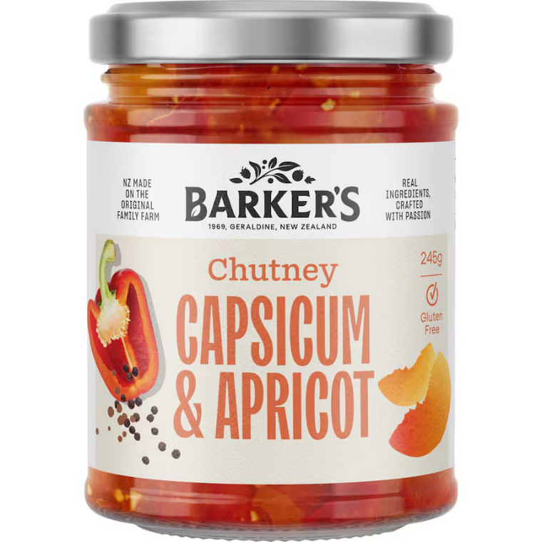 Barkers Capsicum & Apricot Chutney 245g