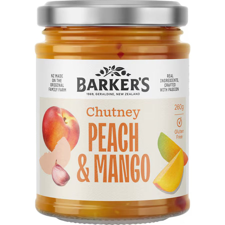 Barkers Peach & Mango Chutney 260g