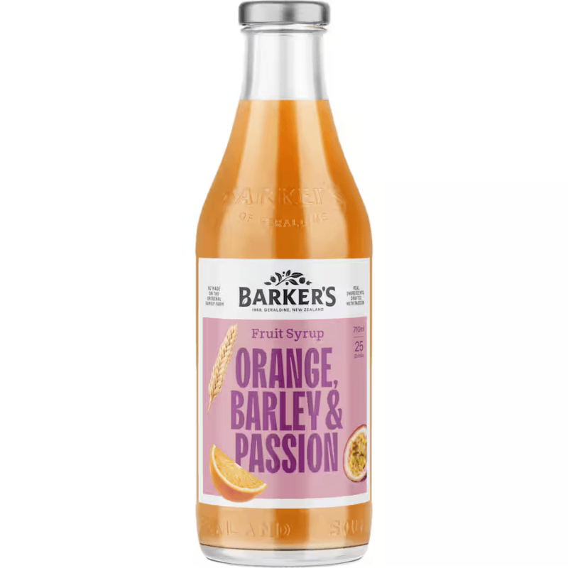 Barkers Orange Barley & Passionfruit Syrup 710ml