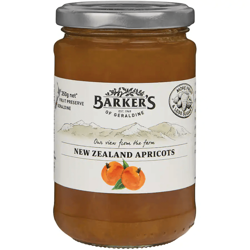 Barkers NZ Apricots Fruit Preserve 350g