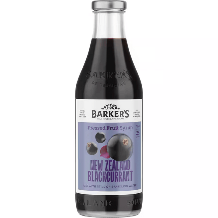 Barkers NZ Blackcurrant Fruit Syrup 710ml