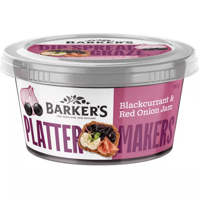 Barkers Platter Makers Blackcurrant & Red Onion Jam 190g