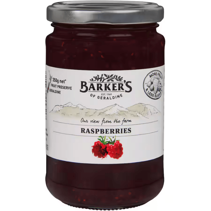 Barkers Raspberries Fruit Preserve 350g