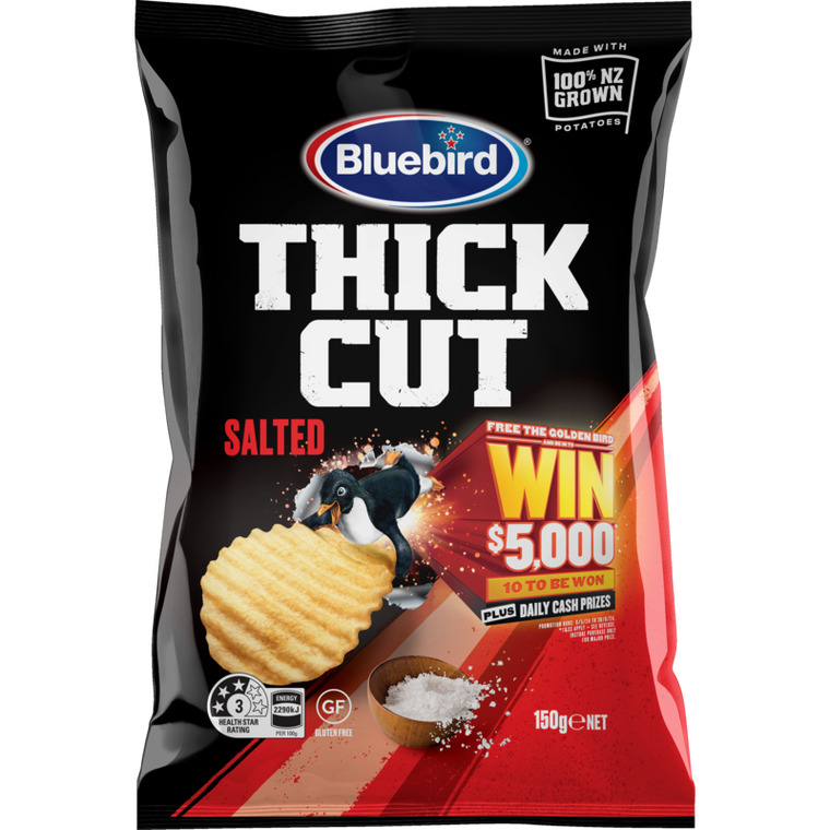 Bluebird Thick Cut Salted Potato Chips 150g