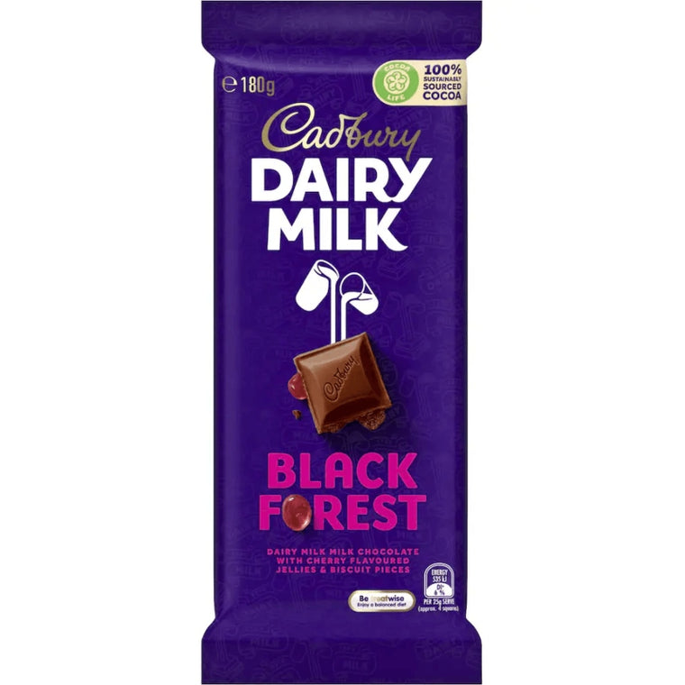 Cadbury Dairy Milk Black Forest Chocolate Block 180g