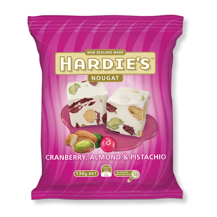 Carousel Hardies Cranberry Almond & Pistachio Nougat 130g