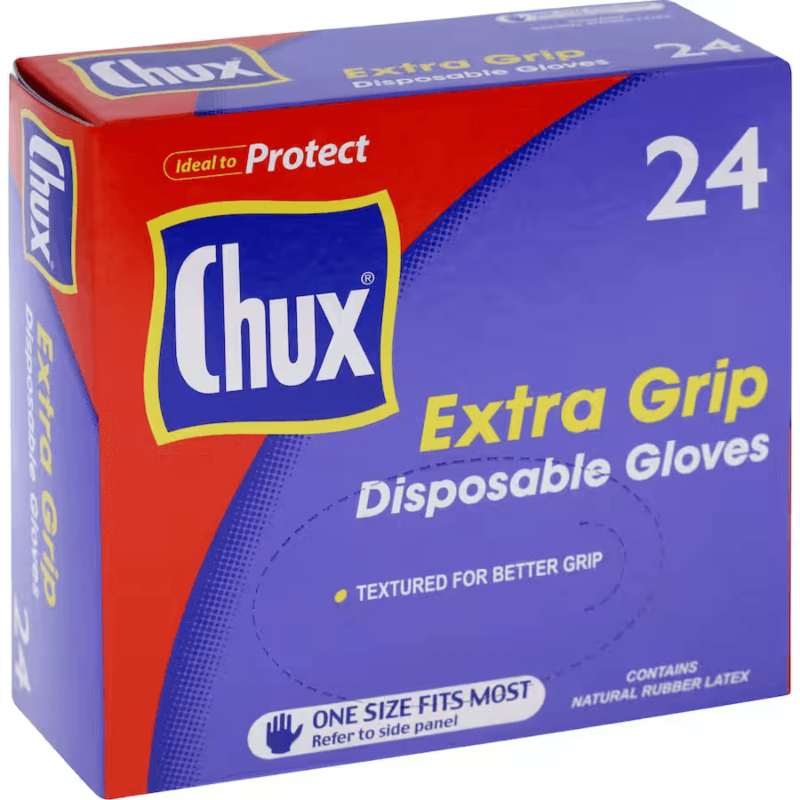 Chux Extra Grip Disposable Gloves 24pk