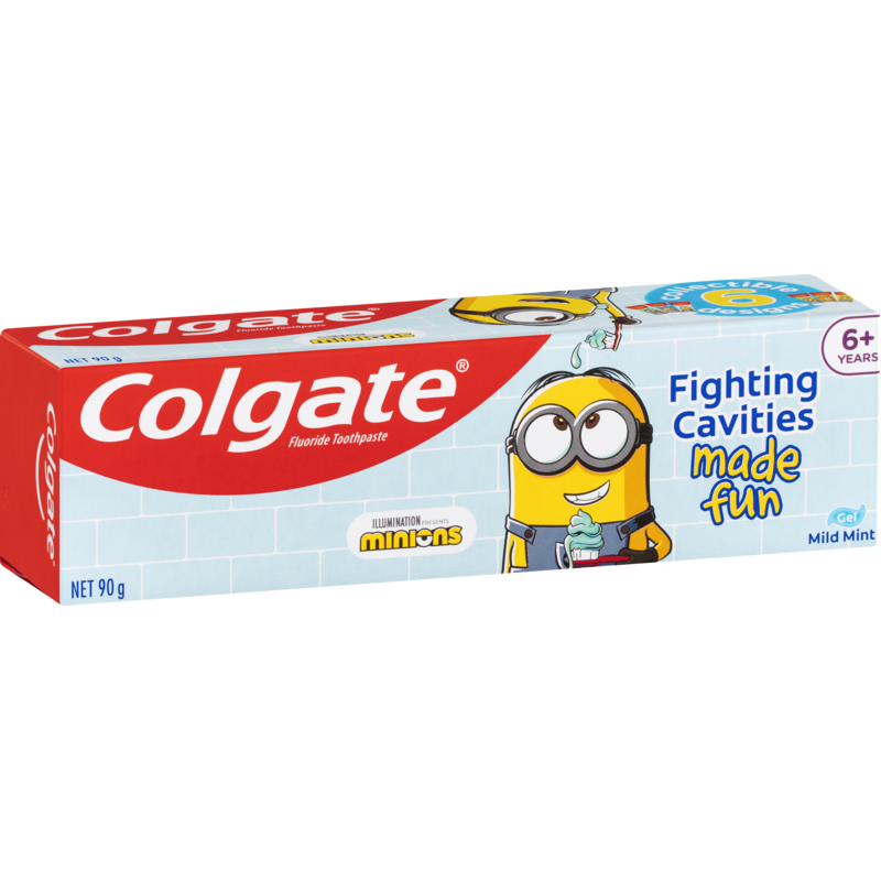 Colgate Toothpaste Kids 6+ Sparkling Mint Minions 90g